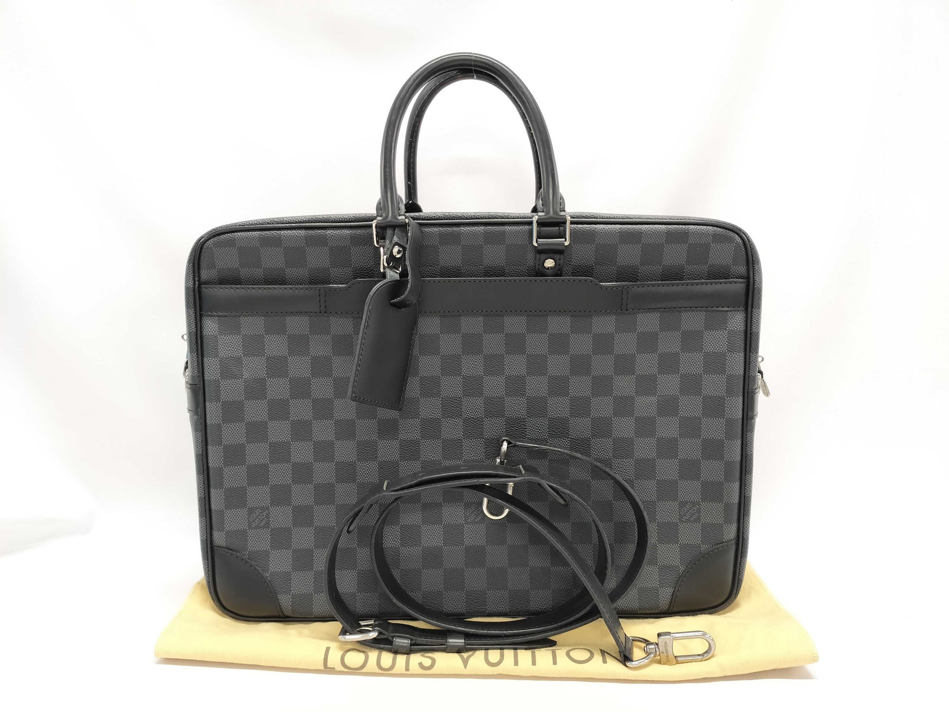 LOUIS VUITTON Damier Graphite Porte-Document Voyage GM Briefcase Business Bag