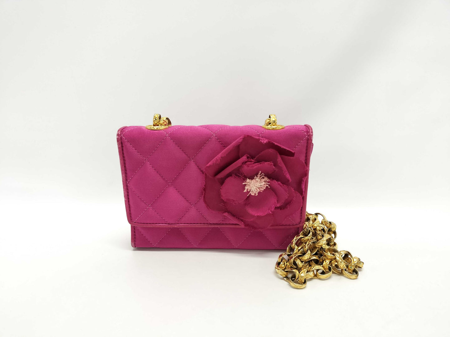 CHANEL Chain Shoulder Bag Satin No Seal Shoulder Bag