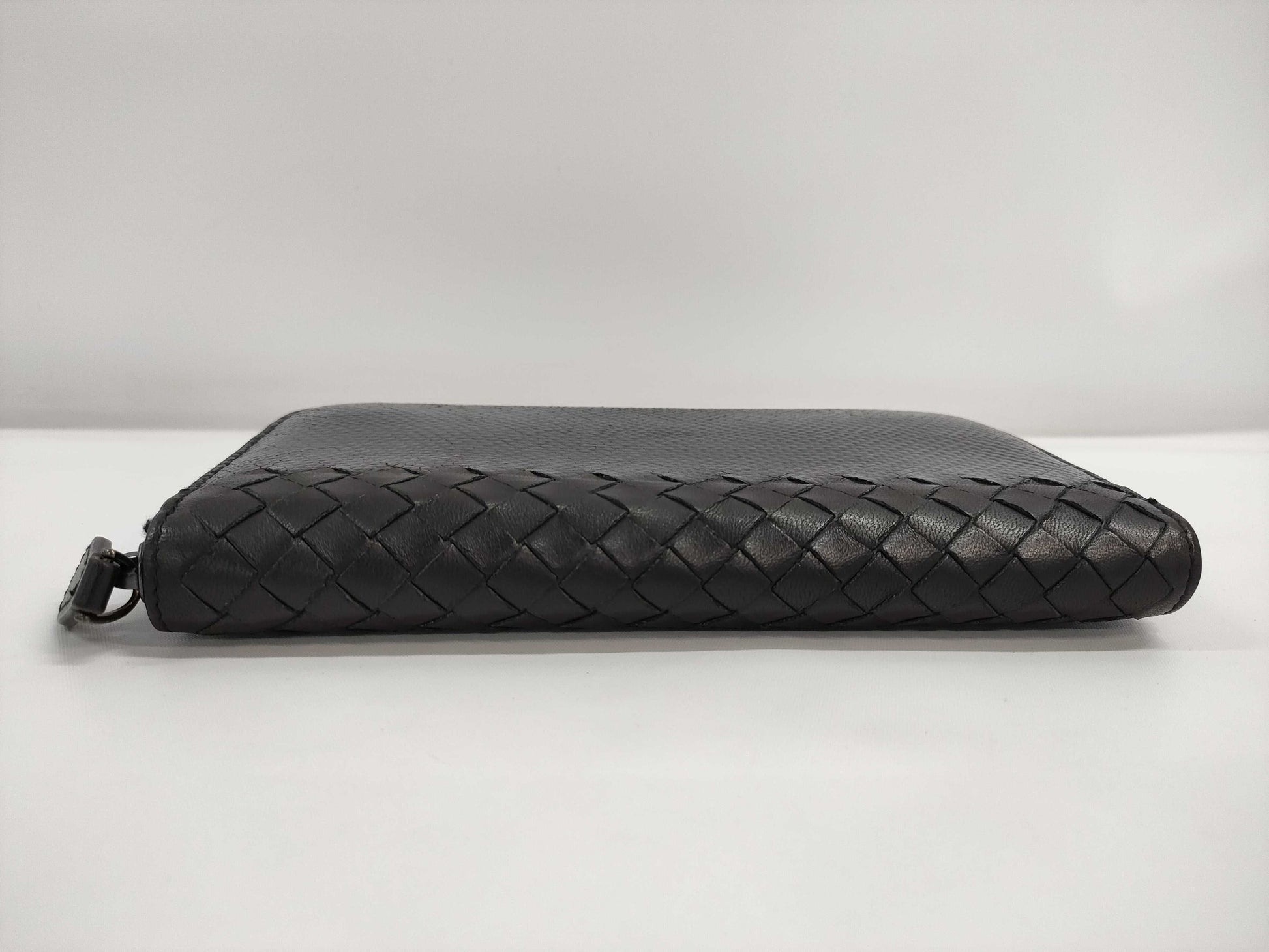 BOTTEGA VENETA Intrecciato Wallet in Black Python