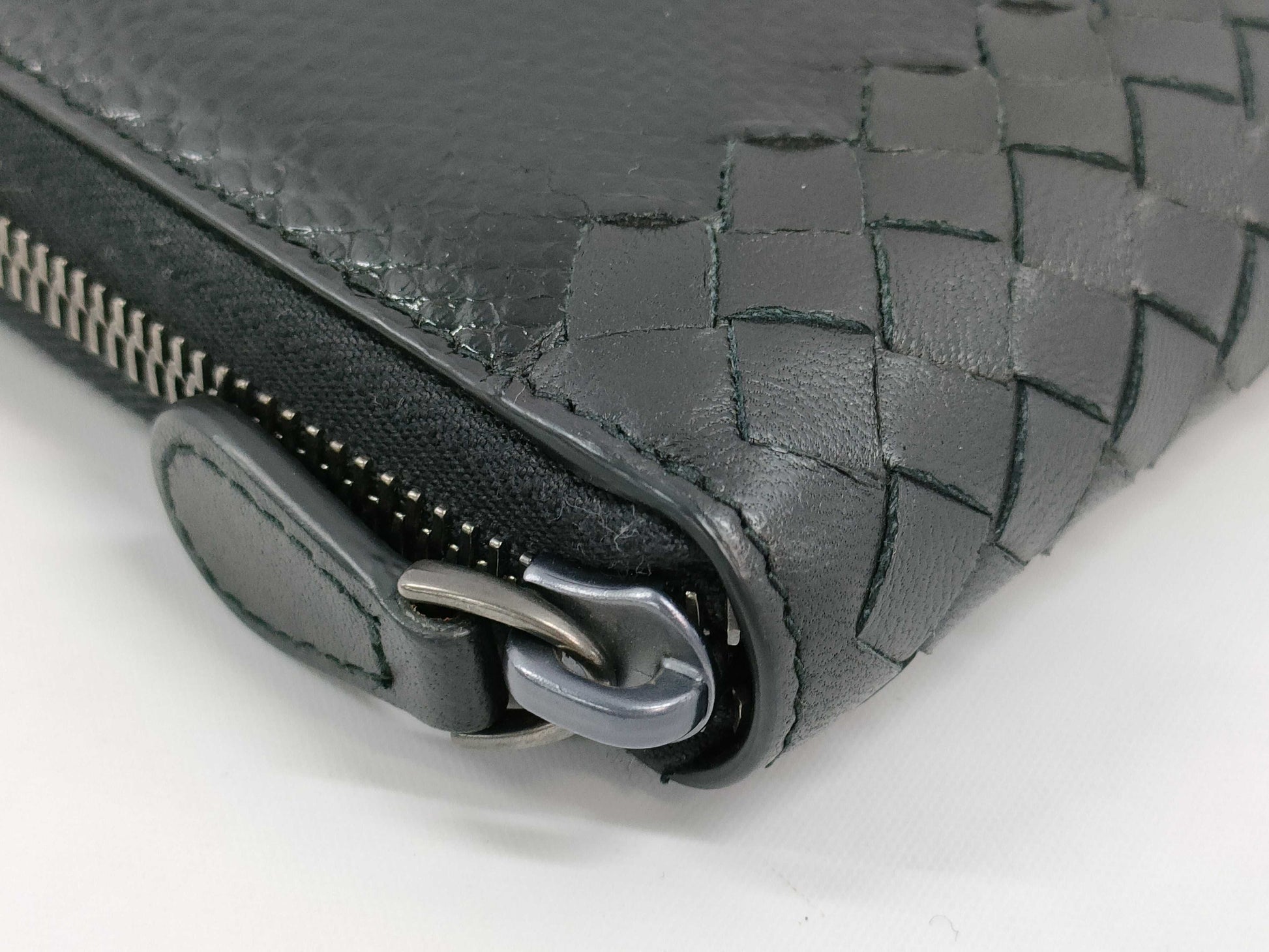 BOTTEGA VENETA Intrecciato Wallet in Black Python