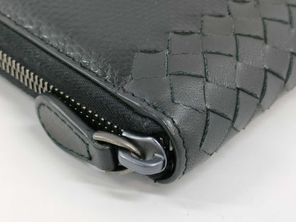 BOTTEGA VENETA Intrecciato Wallet in Black Python