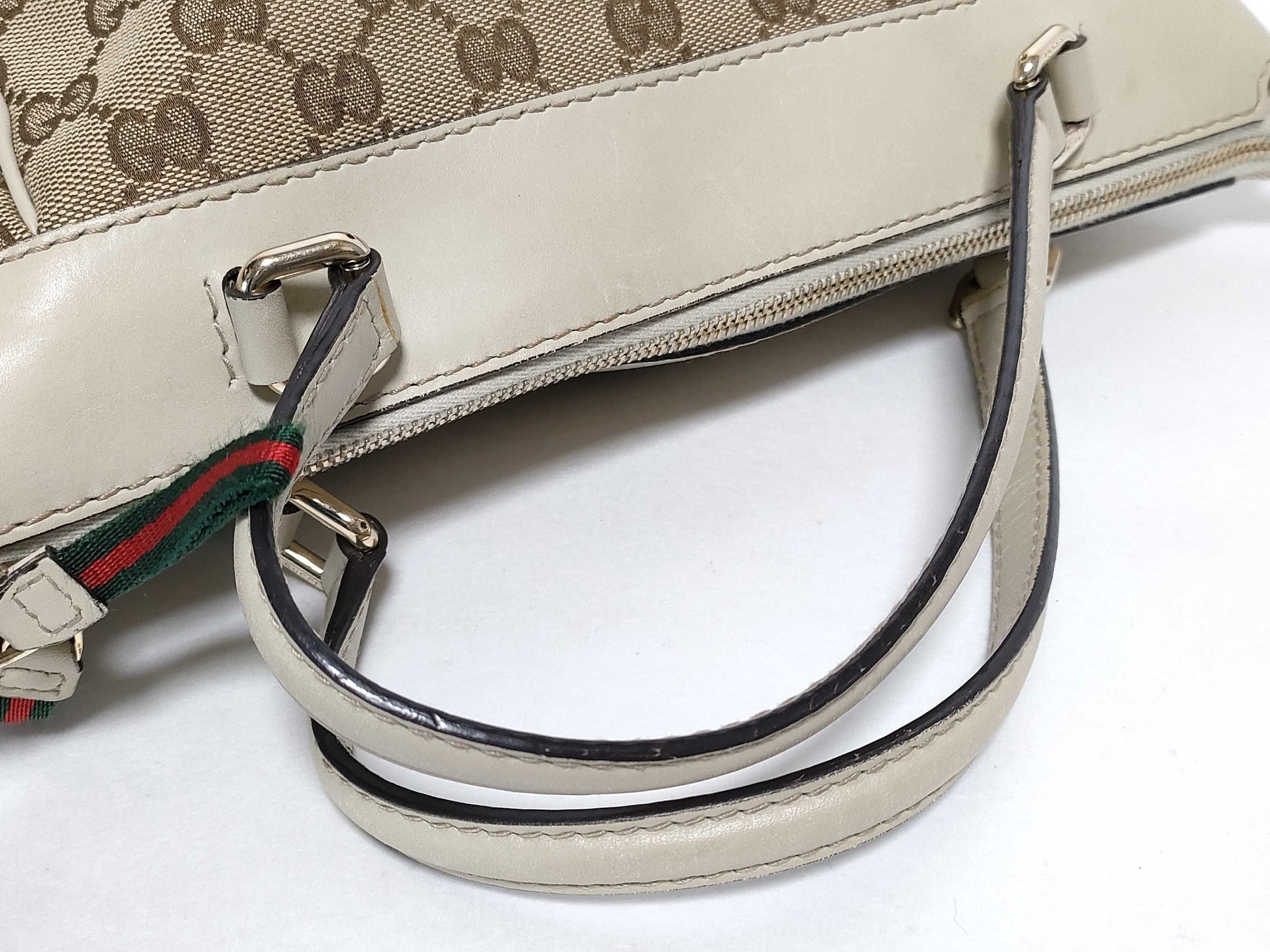GUCCI GG Canvas 269894 GG Mayfair 2-Way Handbag Canvas/Leather Beige/Ivory Handbag