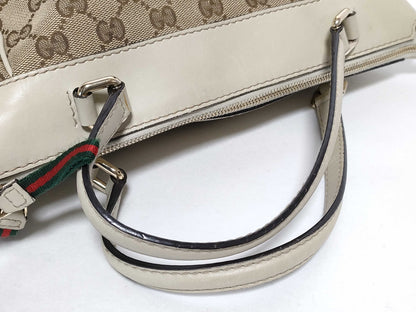 GUCCI GG Canvas 269894 GG Mayfair 2-Way Handbag Canvas/Leather Beige/Ivory Handbag