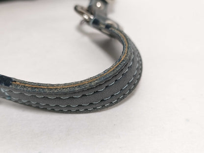 COACH Signature 2172 Semi-Shoulder Bag Canvas/Suede Blue Shoulder Bag