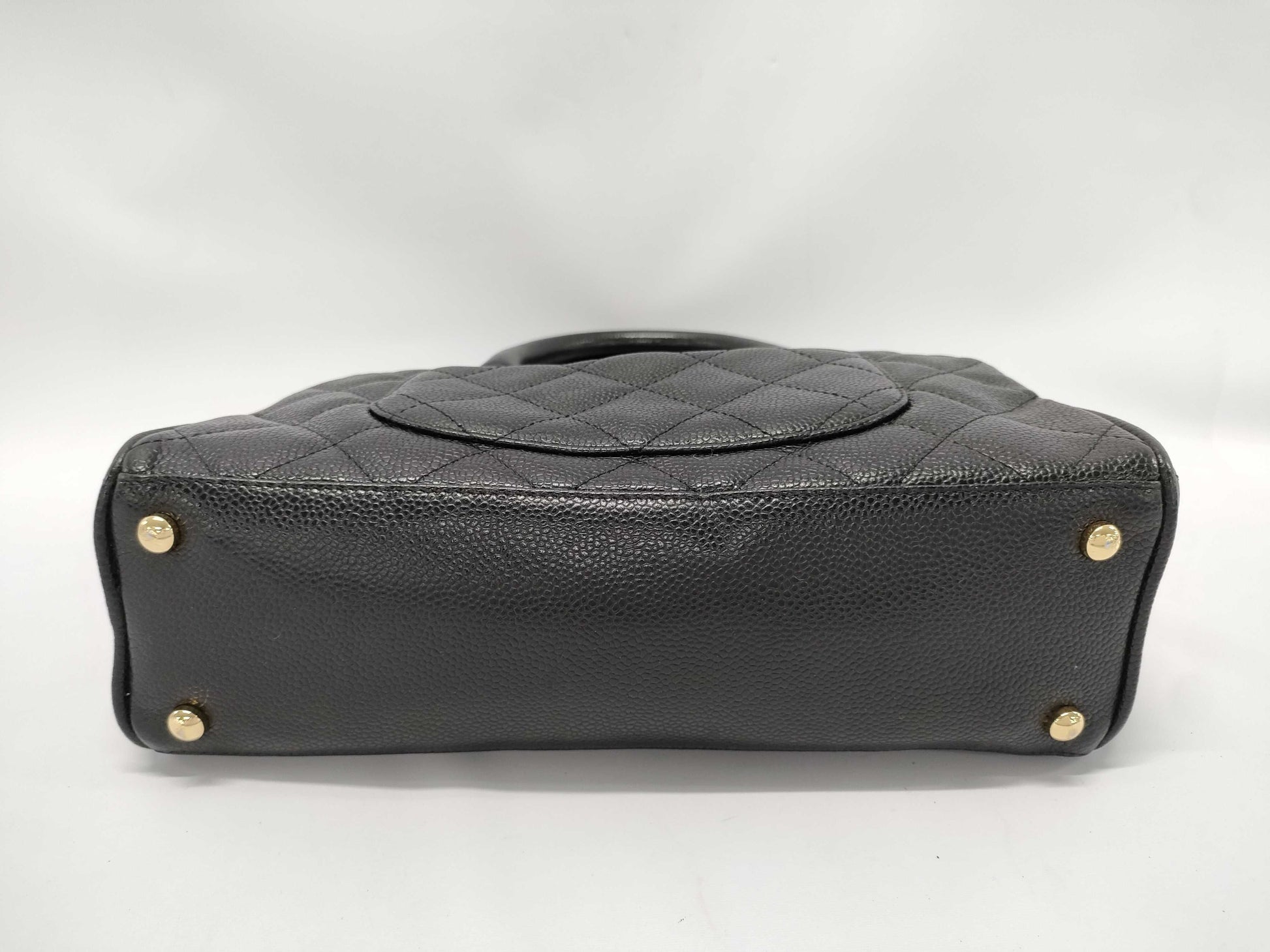 CHANEL CHANEL Matelasse Caviar Skin Deca Coco Mini Boston Bag, Handle Unbroken, Card and Sticker Included