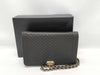CHANEL Chevron V-Stitch Chain Wallet Black 23 Series Box and Sticker Included Shoulder Bag