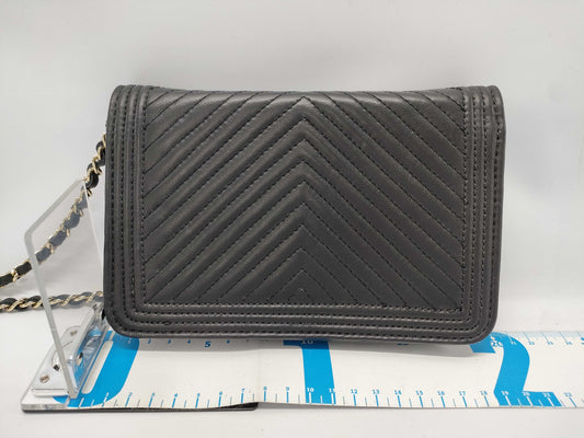 CHANEL Chevron V-Stitch Chain Wallet Black 23 Series Box and Sticker Included Shoulder Bag