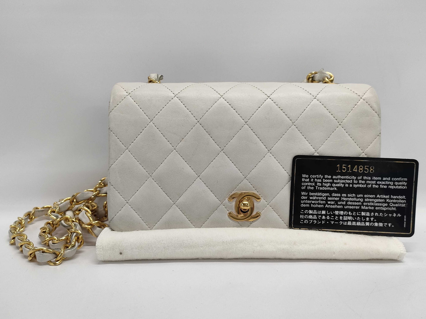 CHANEL CHANEL Matelasse Full Flap Chain Shoulder Bag, No. 1, Includes Bag, Card, and Sticker