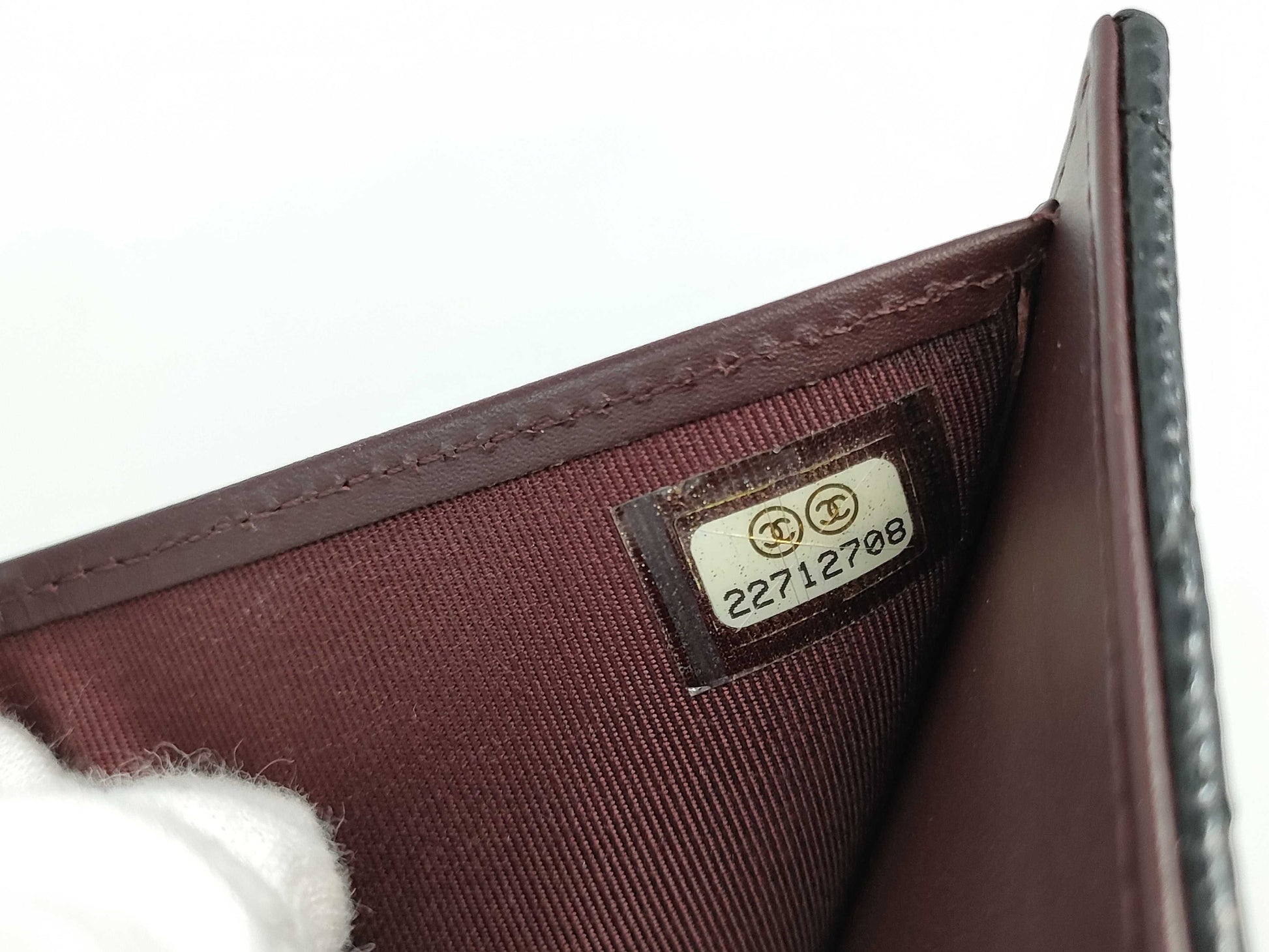 CHANEL Matelasse Caviar Leather Tri-fold Wallet, No. 22, Black