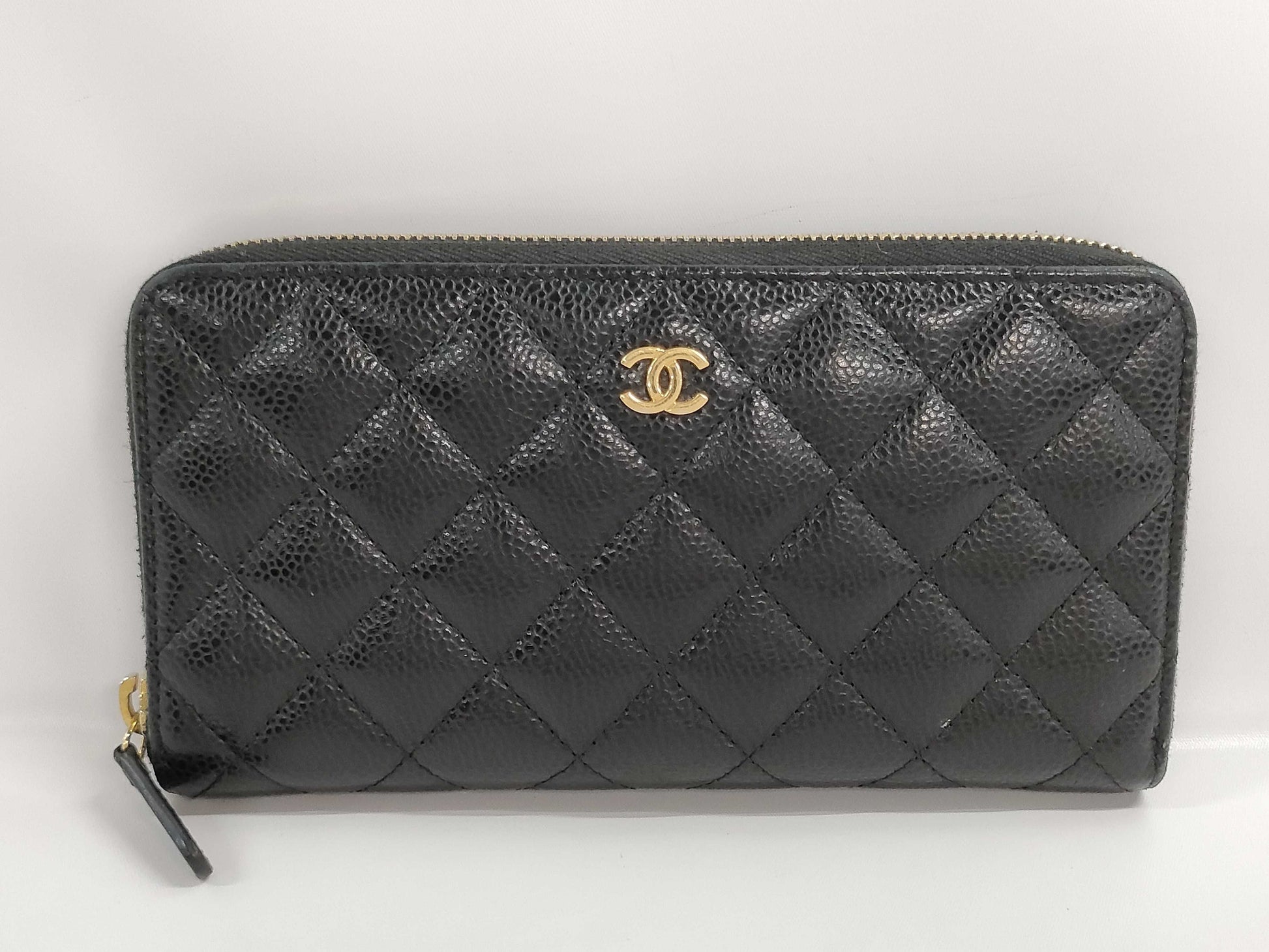 CHANEL CHANEL Matelasse Caviar Leather Long Wallet, 24th Series, Box, Bag, Cards, and Stickers Included