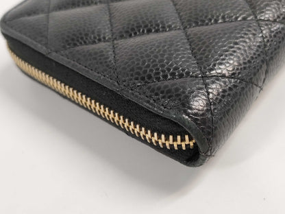 CHANEL CHANEL Matelasse Caviar Leather Long Wallet, 24th Series, Box, Bag, Cards, and Stickers Included