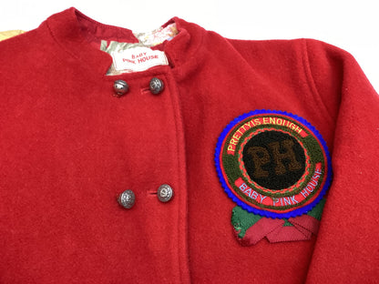 POINK HOUSE Pink House BABY Karl Helmut Blouson & 90% Wool Applique Coat 