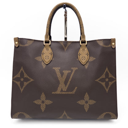 LOUIS VUITTON Monogram Giant Reverse On-the-Go MM M45321 Handbag Tote Bag RFID Verified Tote Bag