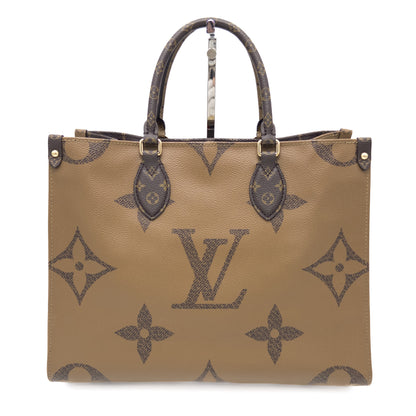 LOUIS VUITTON Monogram Giant Reverse On-the-Go MM M45321 Handbag Tote Bag RFID Verified Tote Bag