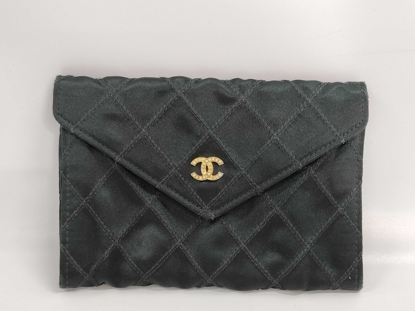 CHANEL Bicolor Satin Case for Cards, Passes, and Business Cards