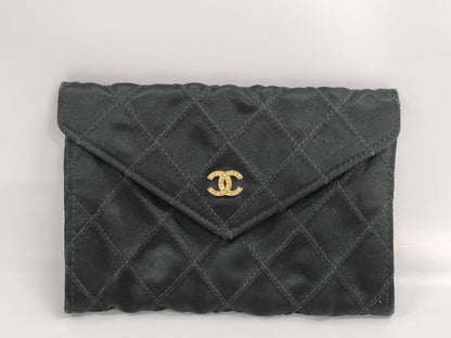 CHANEL Bicolor Satin Case for Cards, Passes, and Business Cards