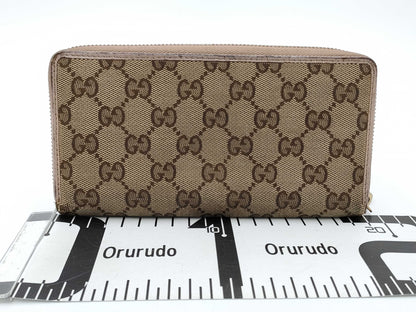 GUCCI Gucci/Long Wallet GG Canvas Wallet