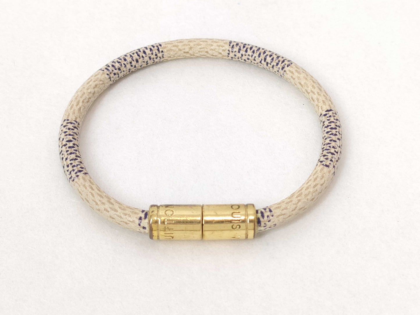 LOUIS VUITTON Damier Azur Bracelet Louis Vuitton Damier Azur Bracelet Keep It Azur M6607E Bracelet/Bangle