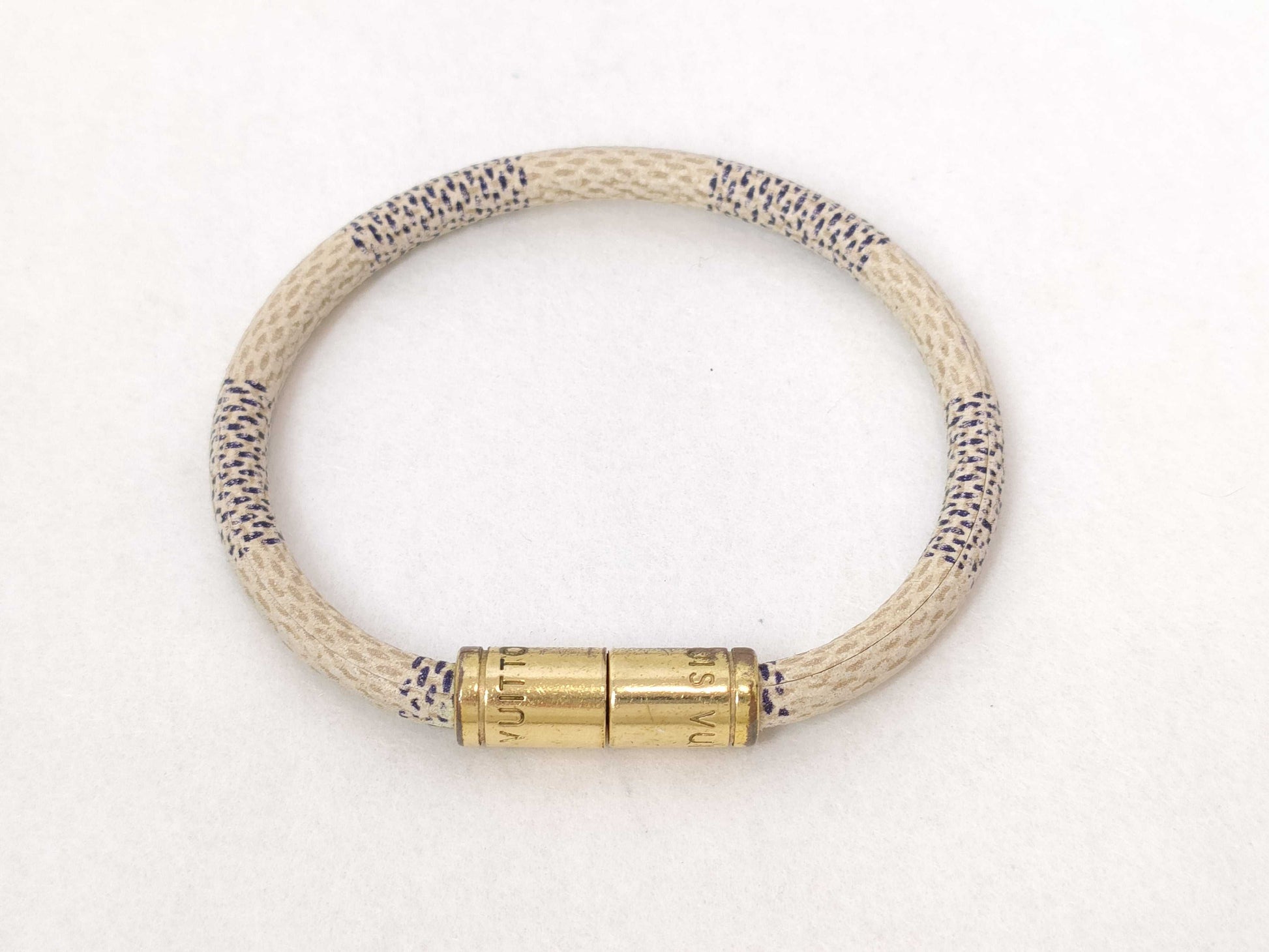 LOUIS VUITTON Damier Azur Bracelet Louis Vuitton Damier Azur Bracelet Keep It Azur M6607E Bracelet/Bangle