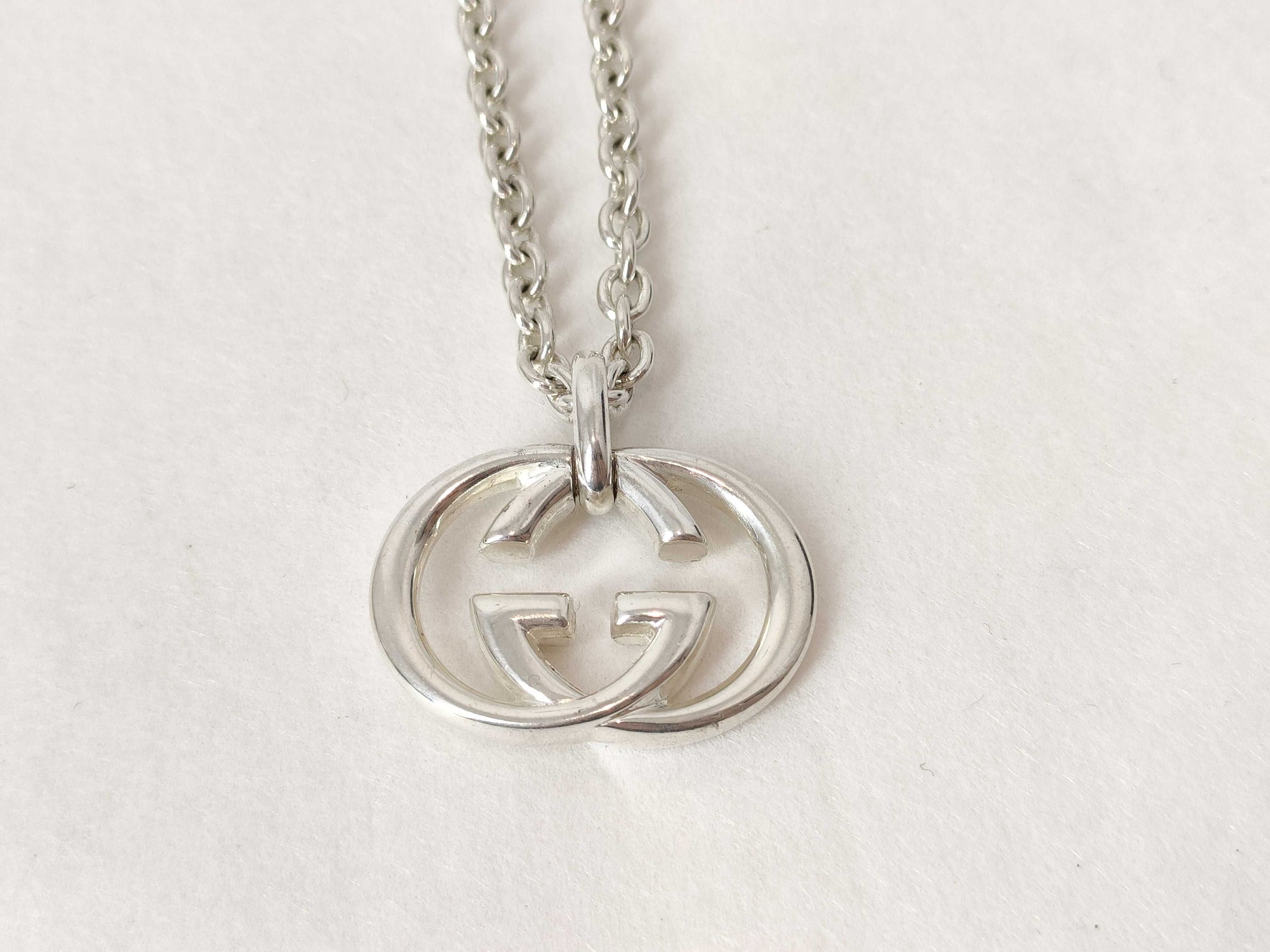 GUCCI Interlocking G Necklace 925 26g Necklace