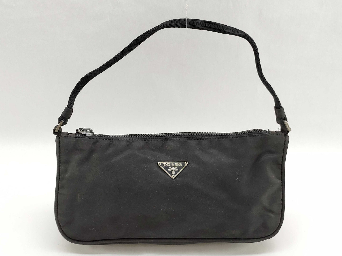 PRADA Nylon Prada Saffiano Handbag Hand Pouch Handbag