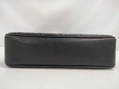 CHANEL Coco Mark Caviar Skin Tote Bag Chain Tote Bag with Certificate Seal