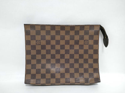 LOUIS VUITTON Damier LV Poche Toilette 26 N47543 Damier Pouch