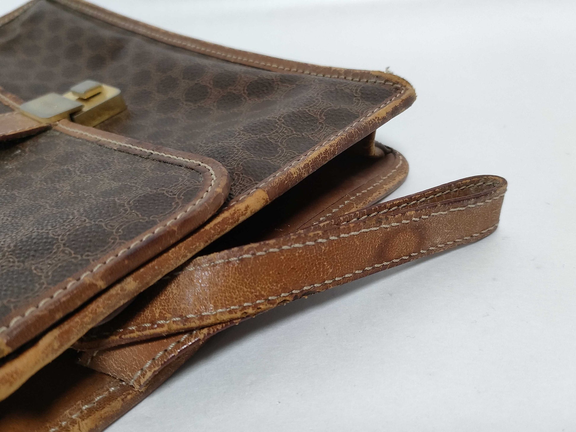 CELINE Clutch Bag Macadam Pattern Second Bag