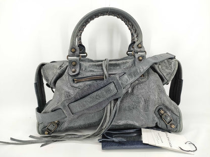 BALENCIAGA City Leather 2-Way Handbag