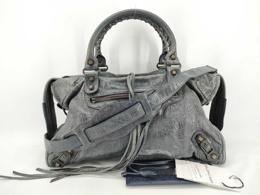 BALENCIAGA City Leather 2-Way Handbag