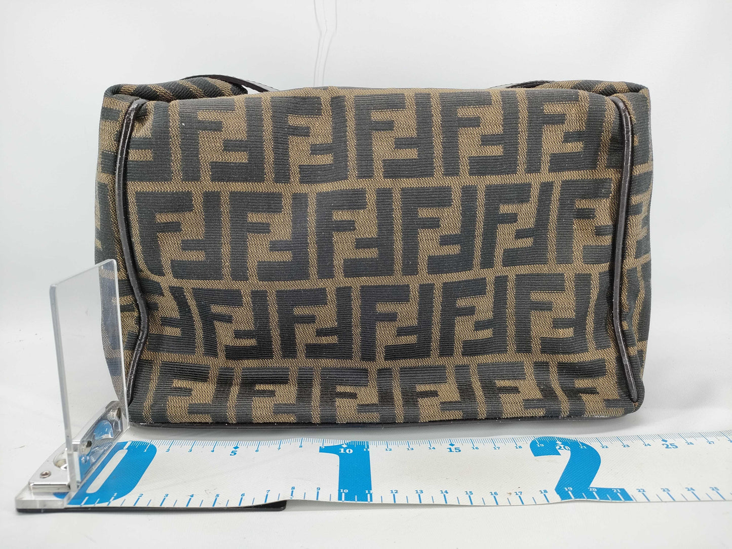 FENDI Zucca pattern pouch with locking hardware