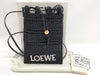 LOEWE Raffia Drawstring Pocket Shoulder Bag, Black, Box and Dust Bag Included