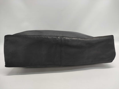 CHANEL Lambskin Chain Tote Bag with Large Coco Mark and GD Hardware, Black