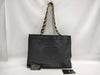 CHANEL Lambskin Chain Tote Bag with Large Coco Mark and GD Hardware, Black