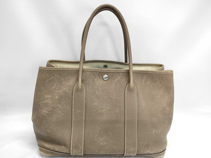 HERMES Garden Party PM □N Stamp 2010 Negonda Etoupe Tote Bag