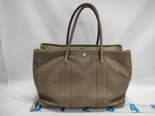 HERMES Garden Party PM □N Stamp 2010 Negonda Etoupe Tote Bag