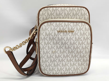 Michael Kors MK Signature White Shoulder Bag