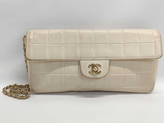 CHANEL Chocolate Bar Coco Mark Chain Shoulder Bag with GD Hardware, Beige Seal, 7925822 Shoulder Bag