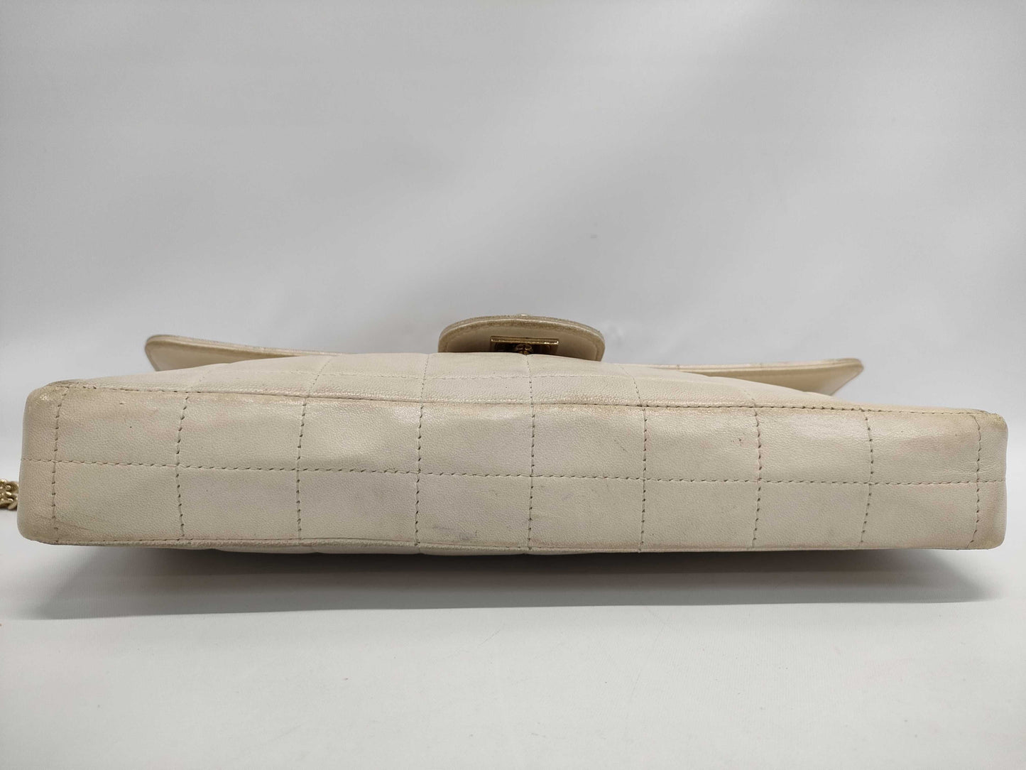 CHANEL Chocolate Bar Coco Mark Chain Shoulder Bag with GD Hardware, Beige Seal, 7925822 Shoulder Bag