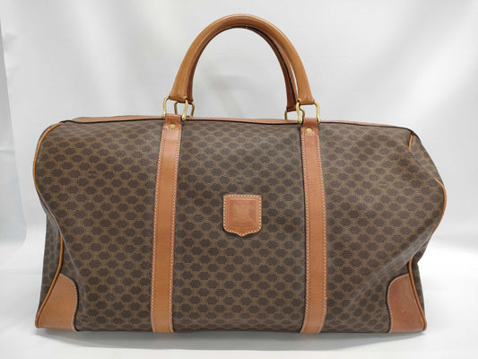 CELINE Macadam Boston Bag in Brown Leather with Padlock