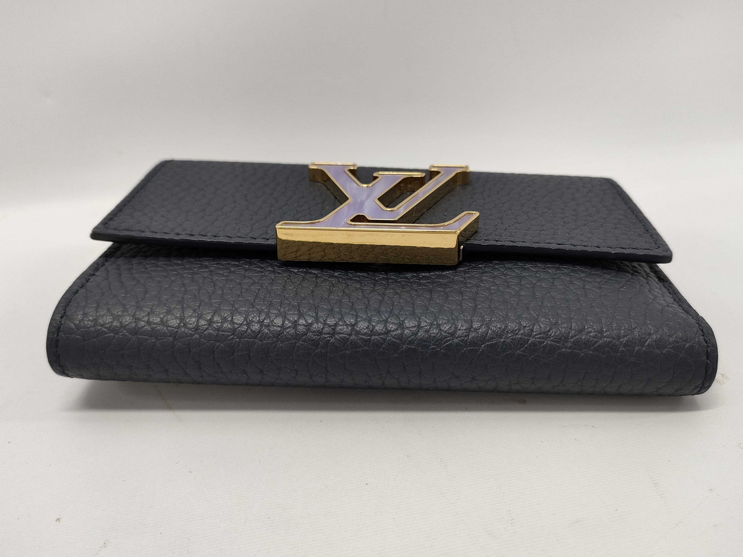 LOUIS VUITTON M14664 Taurillon Leather Portefeuille Capucines Compact Wallet, RFID Verified, Box and Dust Bag Included