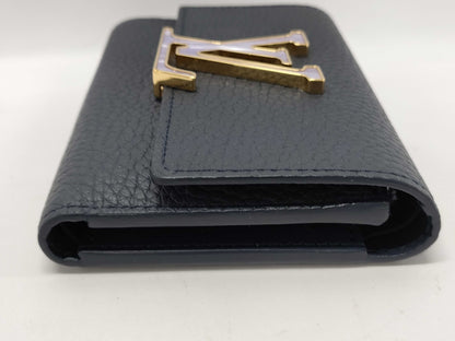 LOUIS VUITTON M14664 Taurillon Leather Portefeuille Capucines Compact Wallet, RFID Verified, Box and Dust Bag Included