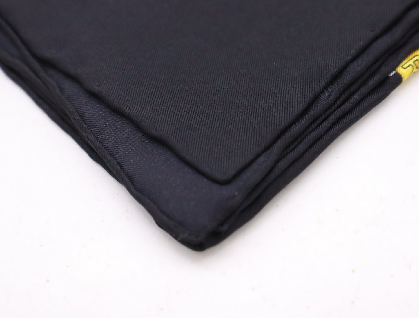 CELINE Chain Charm Silk Scarf Black Border Scarf