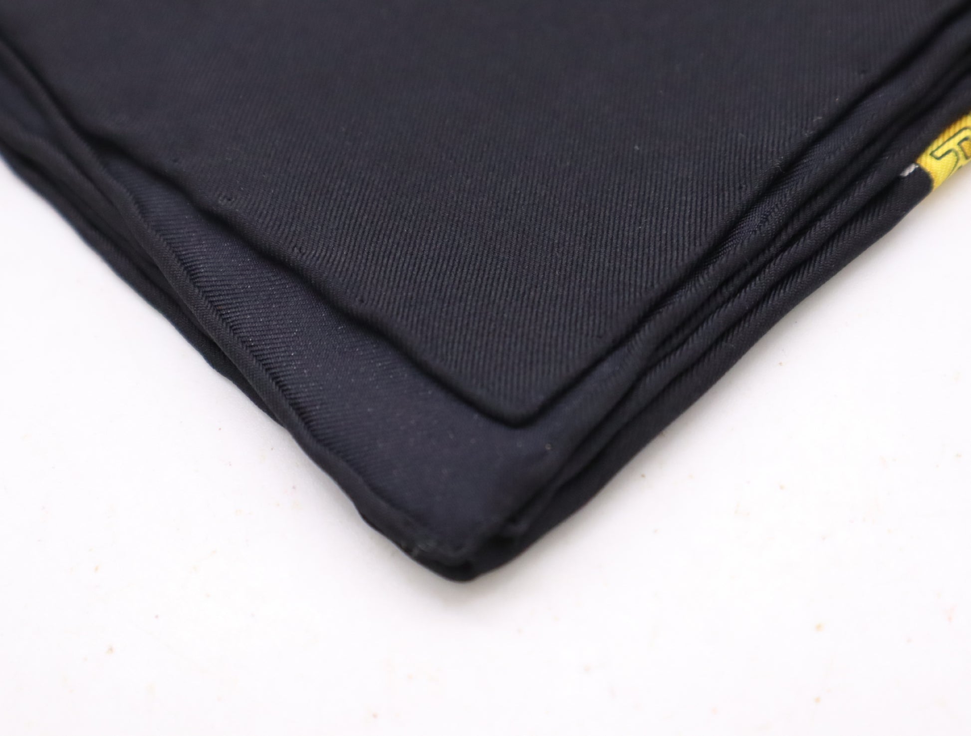 CELINE Chain Charm Silk Scarf Black Border Scarf