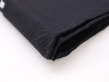 CELINE Chain Charm Silk Scarf Black Border Scarf