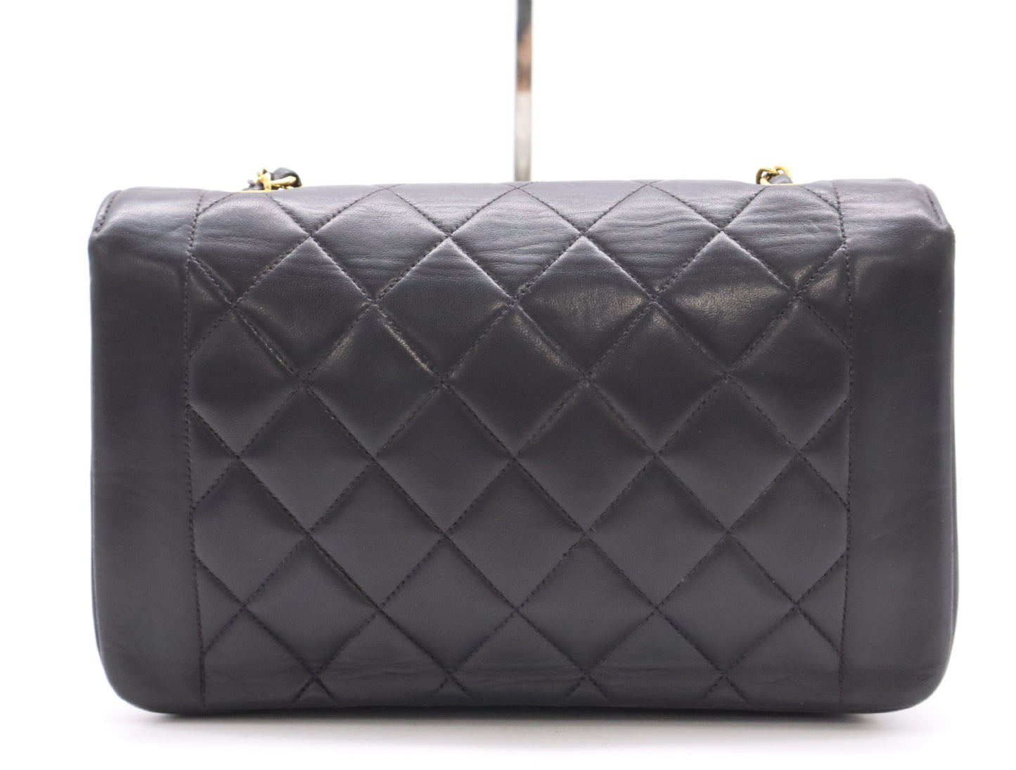 CHANEL Diana 25 Lambskin Shoulder Bag in Black with Seal 3408335