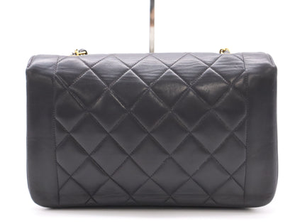 CHANEL Diana 25 Lambskin Shoulder Bag in Black with Seal 3408335