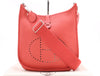 HERMES Evelyn Leather Shoulder Bag, 3PM, Orange, with Sterling Silver Hardware, Dust Bag, □N Stamp, 2010
