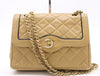 CHANEL Matelasse 22 Lambskin Shoulder Bag with Double Flap, S Chain, GD Hardware, Beige Seal, 186098