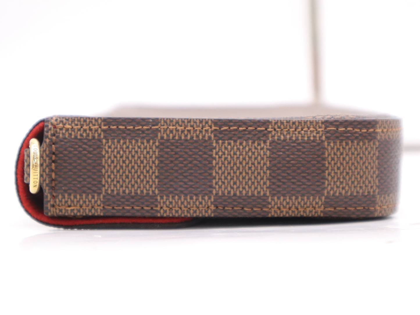 LOUIS VUITTON Damier M61276 Monogram Pochette Felicie Fuchsia with Box, RFID Verified, Second Bag